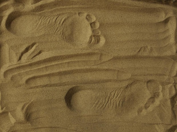 Footprints of the risen Christ